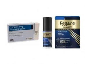 Hair Growth Items - Finasteride 1mg Tablets And Regaine for Men Hair Regrowth Solution